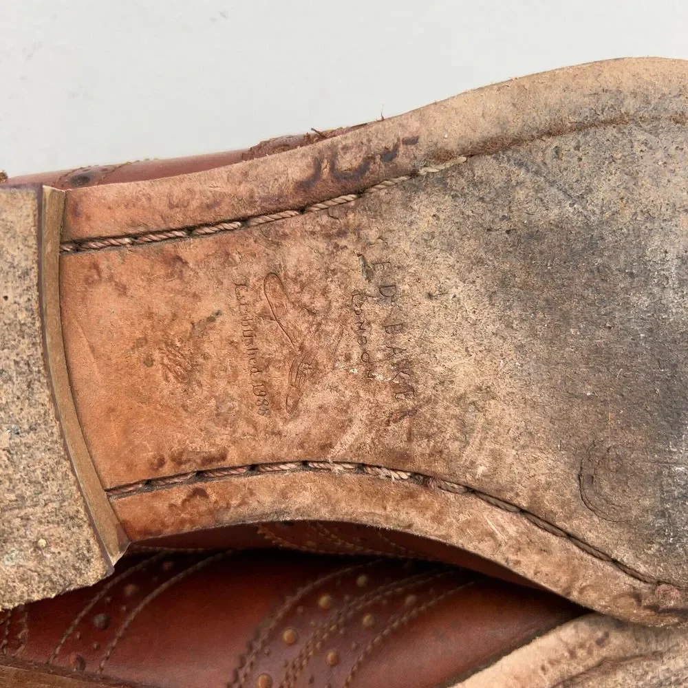 Ted Baker Shoes Mens 9 Gryene Chili Brown Leather Derby Wingtip‎ Oxford Lace Up